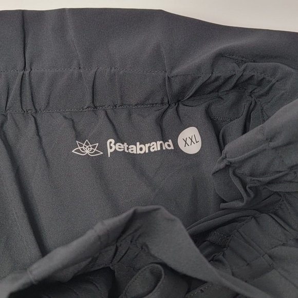 Betabrand 2XL Black Women's Paperbag Pants Tie Waist‎ Lightweight Straight Leg - Picture 6 of 7